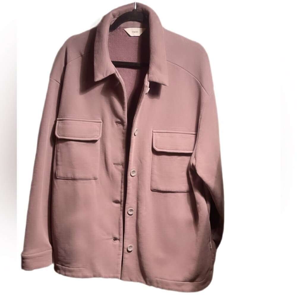 Vuori Restore Shirt Jacket Chia Organic Cotton French Terry, Size M - Picture 2 of 6